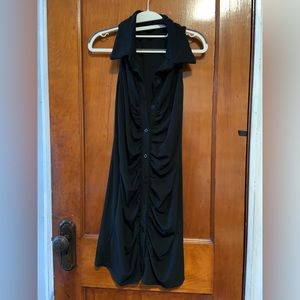 With Jean inspired sleeveless dress